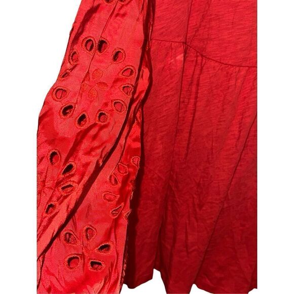 NEW WITH TAGS TORRID Beautiful Cotton Modal Slub Scoop Neck Eyelet Sleeve Inset - Picture 5 of 10